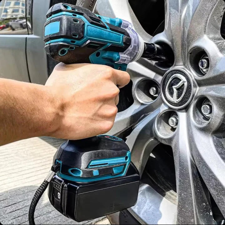 Mașină de Înșurubat cu Impact 48V, Set Complet cu 2 Acumulatori Li-Ion, Încărcător și 25+ Accesorii (Trusă Inclusă)
