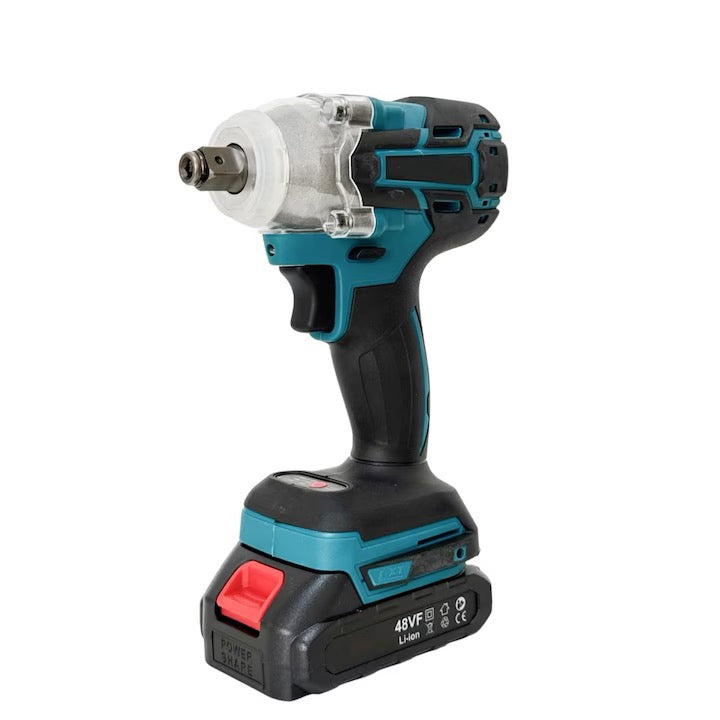 Mașină de Înșurubat cu Impact 48V, Set Complet cu 2 Acumulatori Li-Ion, Încărcător și 25+ Accesorii (Trusă Inclusă)