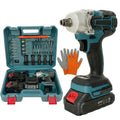 Mașină de Înșurubat cu Impact 48V, Set Complet cu 2 Acumulatori Li-Ion, Încărcător și 25+ Accesorii (Trusă Inclusă)
